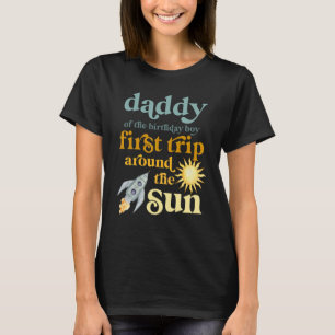 Manar pappa Rymden 1:a födelsedag första Resa Aro T Shirt