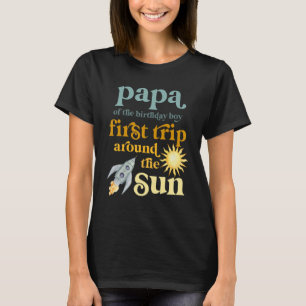 Manar Pappa Rymden 1:a födelsedag första Resa Arou T Shirt