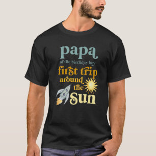 Manar Pappa Rymden 1:a födelsedag första Resa Arou T Shirt