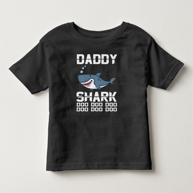 Manar pappa Shark T-Shirt Doo Doo the Shark Family (Framsida)