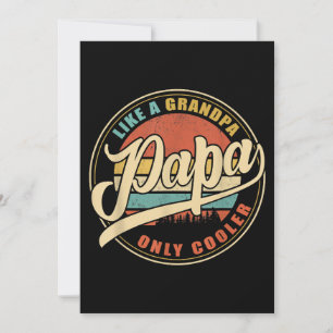 Manar PAPPA som en "Grandpa ONLY COOLER Funny Papp Inbjudningar