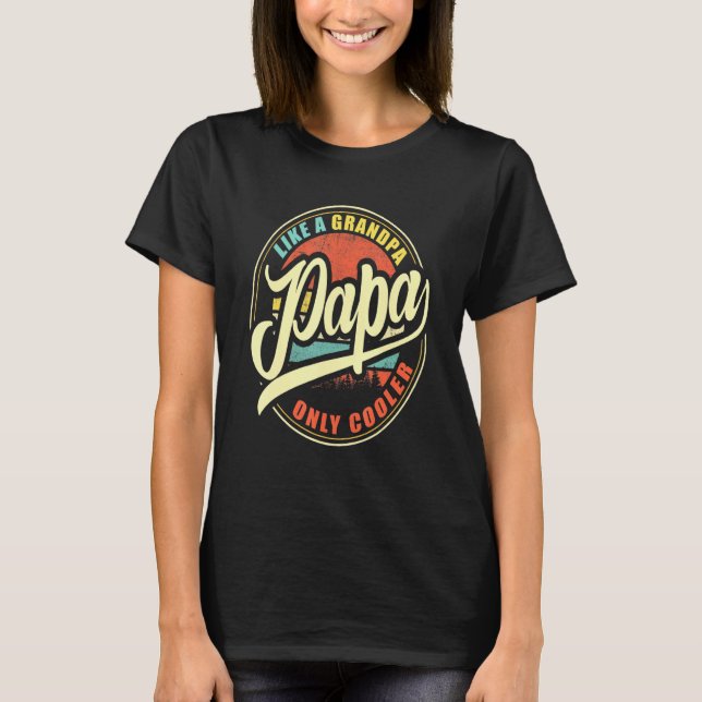 Manar Pappa som en morfar-kolonn T Shirt (Framsida)