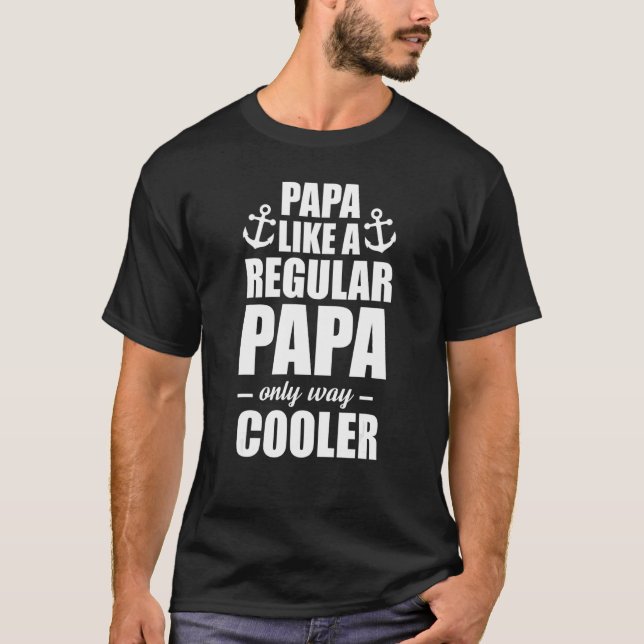 Manar Pappa som en vanlig Pappa-farfar T Shirt (Framsida)