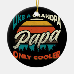 Manar Pappa som en Vintage med enbart morfar Julgransprydnad Keramik