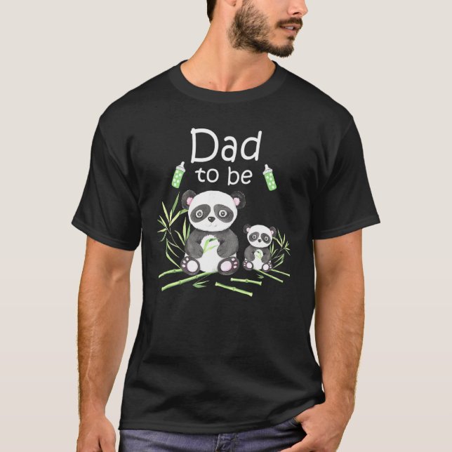 Manar Pappa som ska vara Panda Bear Cute Baby Show T Shirt (Framsida)