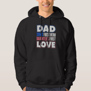 Manar Pappa Sons First Hero Dotter Kärlek Far DEG Hoodie