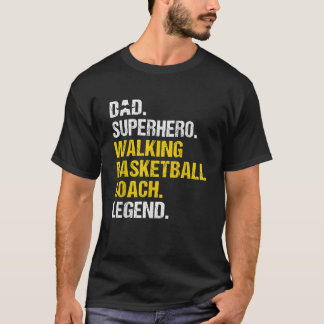 Manar Pappa superhjälten Walking Basketball Coach T Shirt