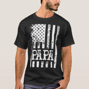 Manar Pappa tennis Fars dag-Idea med USA flagga T Shirt