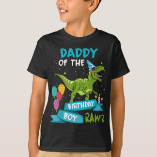 Manar pappa till Birthday Boy RAWR T-Rex Dinosaur T Shirt