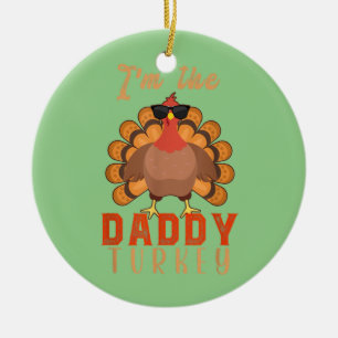 Manar pappa Turkey Matching Family Group Cute Papp Julgransprydnad Keramik