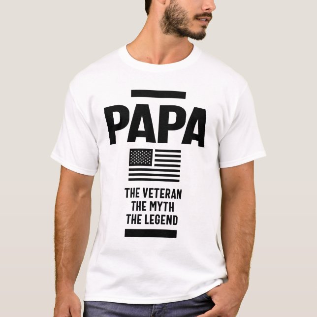 Manar Pappa, veteranen myten om förklaringen T Shirt (Framsida)