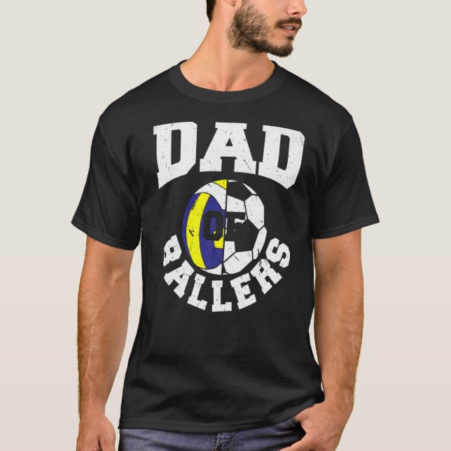 Manar Pappa vid Ballers Fars dag Boll Pappa volley T Shirt (Framsida)