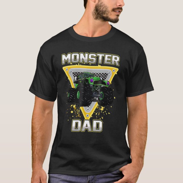 Manar Pappa vid födelsedag Lastbil Birthda T Shirt (Framsida)