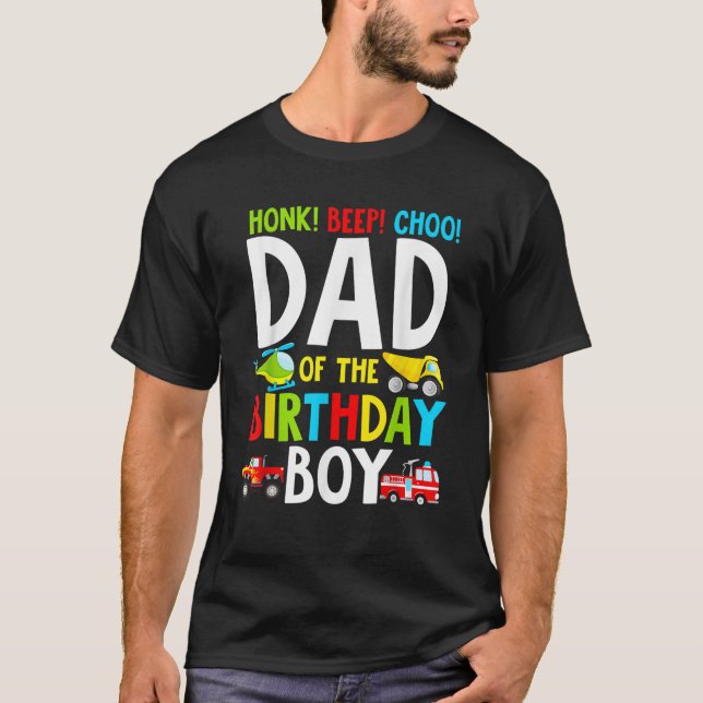 Manar Pappa vid födelsedagskorgen Transport T Shirt (Framsida)