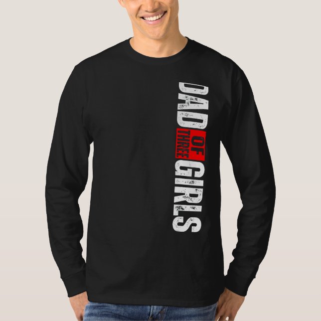 Manar Pappa vid tre flickor T Shirt (Framsida)