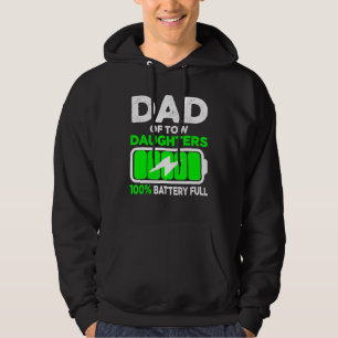 Manar Pappa vid två döttrar Fars dag från Daught Hoodie