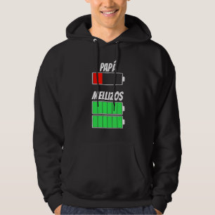 Manar Pappa vid Twillingar för födsel Battery Firs Hoodie