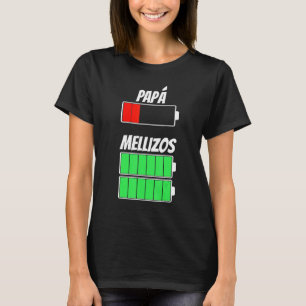 Manar Pappa vid Twillingar för födsel Battery Firs T Shirt
