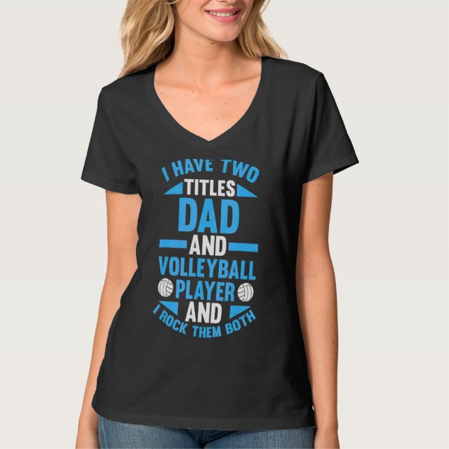 Manar Pappa-volleybollspelare T Shirt (Framsida)