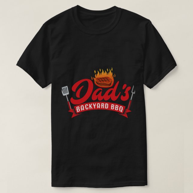 Manar Pappor Backyard BBQ Funny Barbecue Pitmaster T Shirt (Design framsida)
