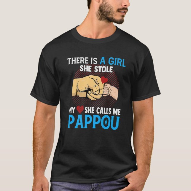 Manar Pappou Fars dag från hustru och dotter T Shirt (Framsida)