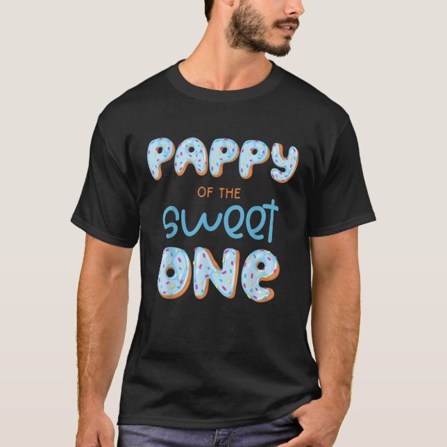 Manar Pappy Den gode en donut-pojken 1:a födelseda T Shirt (Framsida)