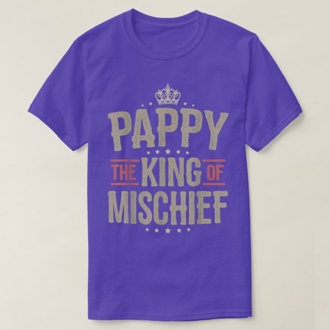 Manar Pappy Kung av MisChief för manar Funny Far  T Shirt (Design framsida)