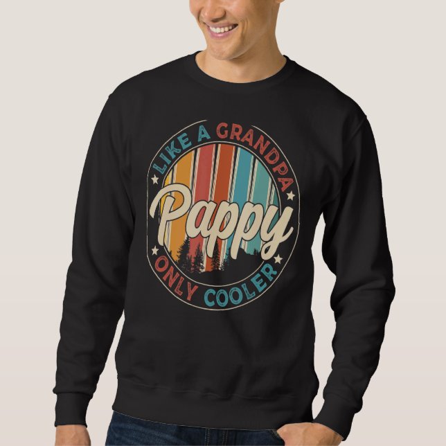 Manar Pappy, som en farfar, bara kylare Pappa, def Lång Ärmad Tröja (Framsida)