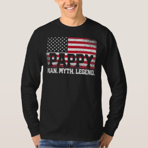 Manar Pappy The Man Myth Legend American Flagga Fa T Shirt
