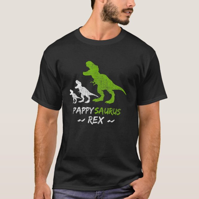 Manar Pappysaurus Funny Rex Pappy Saurus Dinosaur  T Shirt (Framsida)