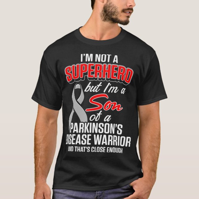 Manar Parkinsons Disease Awareness Son Hero T Shirt (Framsida)