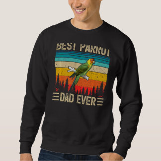 Manar Parrot Bird Vintage Best Parrot Pappa Alltid Lång Ärmad Tröja