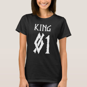 Manar partner Manar Viking Kung Valhalla-partnersk T Shirt