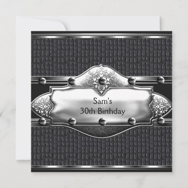 Manar Party-ledaren Silver Inbjudningar (Framsida)