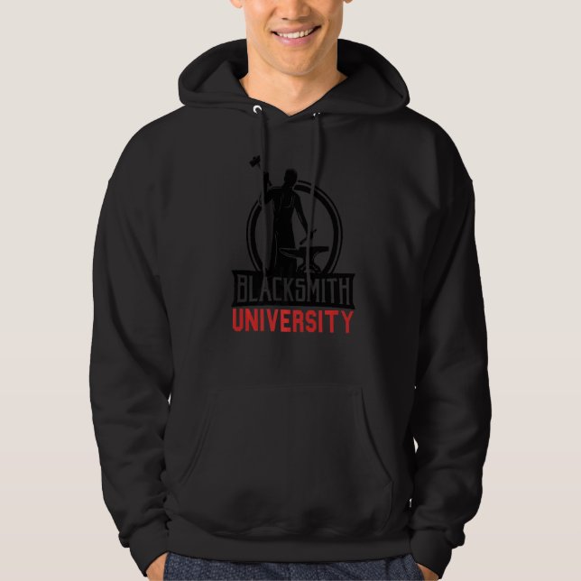Manar Patriotic American Blacksmith Forge Hammer A Hoodie (Framsida)
