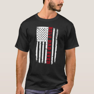 Manar Patriotic American Flagga Best Pappa Aldrig T Shirt