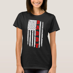 Manar Patriotic American Flagga pappa Day Pappa Fa T Shirt