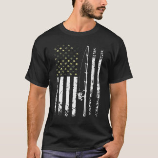 Manar Patriotic Fishing Camouflage USA flagga Bass T Shirt