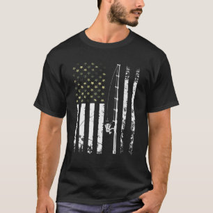 Manar Patriotic Fishing Camouflage USA flagga Bass T Shirt
