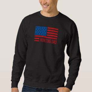 Manar Patriotic Hunting Pappa USA American Flagga Lång Ärmad Tröja