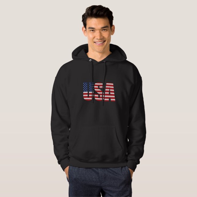 Manar Patriotic Pullover Hoodie (Hel framsida)