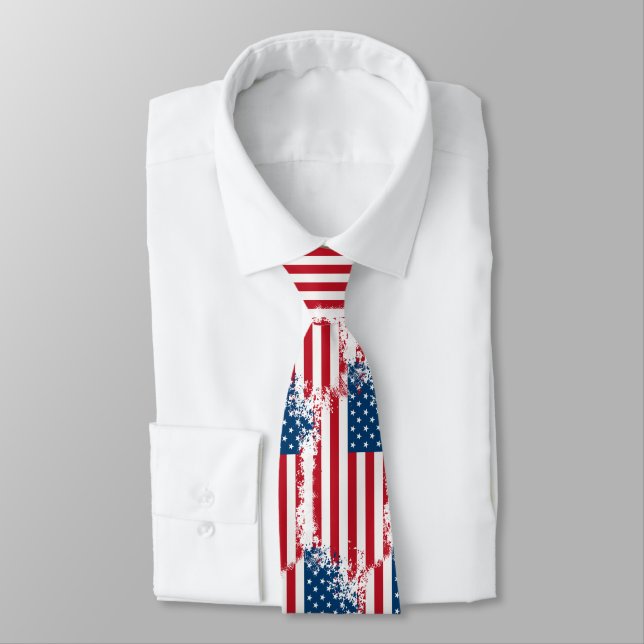 Manar Patriotic USA flagga Tie Slips (Bunden)