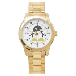Manar Penguin Oversized Guld Bracelet Watch Armbandsur