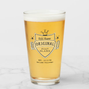 Manar PENSION Personlig (ADD NAMN) PINT-GLAS Glaskopp
