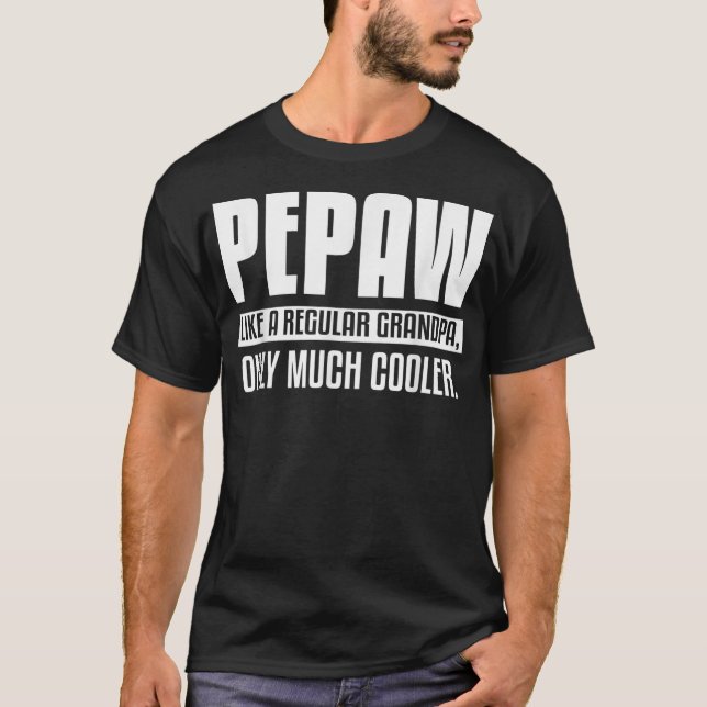 Manar Pepaw-definition som vanlig morfar T Shirt (Framsida)