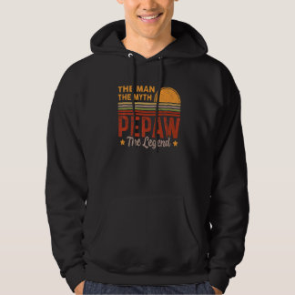 Manar Pepaw Mannen Myth Legend Retro Grandpa Fathe Hoodie