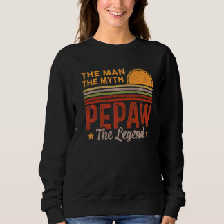 Manar Pepaw Mannen Myth Legend Retro Grandpa Fathe T Shirt
