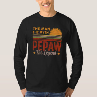 Manar Pepaw Mannen Myth Legend Retro Grandpa Fathe T Shirt