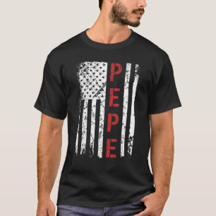 Manar Pepe-Vintagen USA:s Flagga för Pappa Pappa T Shirt