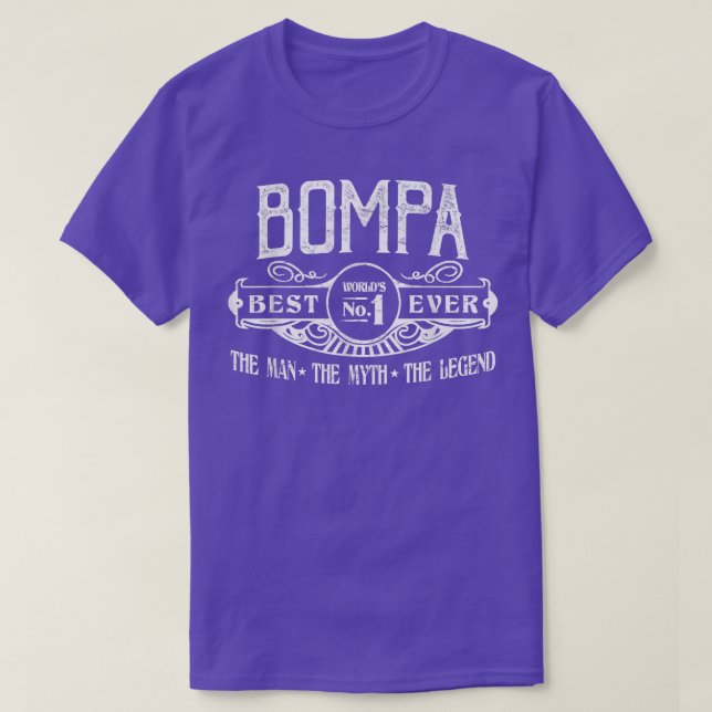 Manar Personlig Bompa Best No.  T Shirt (Design framsida)